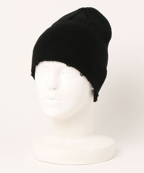 セール】【HOOK】ダメージ加工ショートニット帽（ニットキャップ