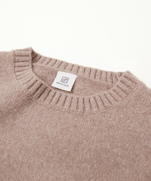 devirock（デビロック）の「洗える もちもちニット クルーネックセーター（ニット/セーター・キッズ・スミクロ/ネイビー/ピンクベージュ・100cm/110cm/120cm/130cm/140cm/150cm/160cm）」の7枚目の写真