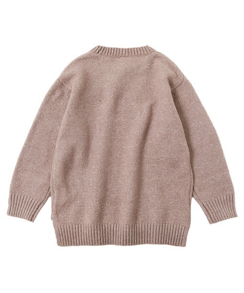 devirock（デビロック）の「洗える もちもちニット クルーネックセーター（ニット/セーター・キッズ・スミクロ/ネイビー/ピンクベージュ・100cm/110cm/120cm/130cm/140cm/150cm/160cm）」の13枚目の写真