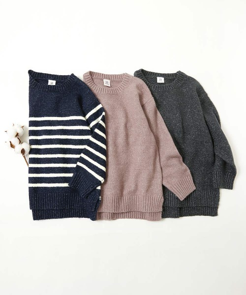 devirock（デビロック）の「洗える もちもちニット クルーネックセーター（ニット/セーター・キッズ・スミクロ/ネイビー/ピンクベージュ・100cm/110cm/120cm/130cm/140cm/150cm/160cm）」の14枚目の写真