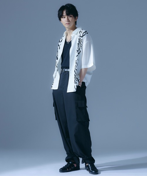 Ellno Loset（エルノロゼット）の「2wayカーゴパンツ（カーゴパンツ・メンズ・ブルーグリーン/ブラック・SMALL/MEDIUM/LARGE）」の6枚目の写真