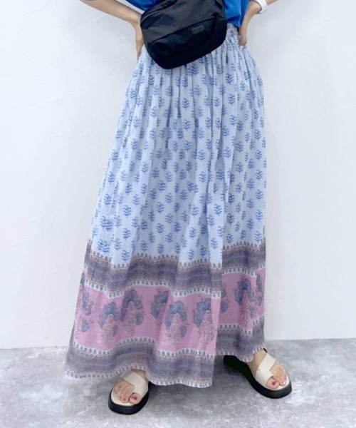 studio CLIP（スタディオクリップ）の「【WEB限定】インドプリントスカート（スカート・レディース・ブラック/レッド/ピンク・PF/FREE）」の3枚目の写真