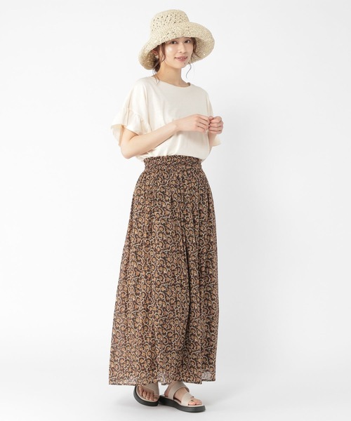 studio CLIP（スタディオクリップ）の「【WEB限定】インドプリントスカート（スカート・レディース・ブラック/レッド/ピンク・PF/FREE）」の6枚目の写真