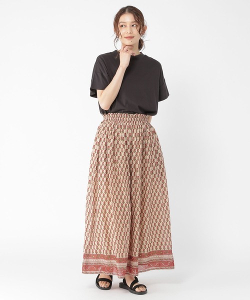 studio CLIP（スタディオクリップ）の「【WEB限定】インドプリントスカート（スカート・レディース・ブラック/レッド/ピンク・PF/FREE）」の8枚目の写真