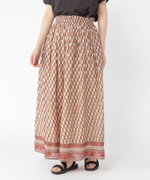 studio CLIP（スタディオクリップ）の「【WEB限定】インドプリントスカート（スカート・レディース・ブラック/レッド/ピンク・PF/FREE）」の9枚目の写真