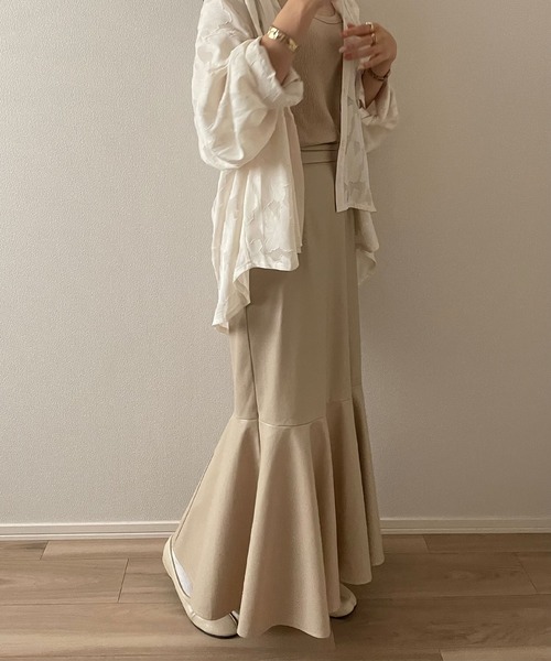 junoah（ジュノア）の「PUレザーフレアマーメイドスカート（スカート・レディース・ブラック/ブラウン/アイボリー・SMALL/MEDIUM/LARGE/X-LARGE）」の10枚目の写真