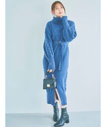 dazzlin | タートルニットスリットワンピース(ワンピース)