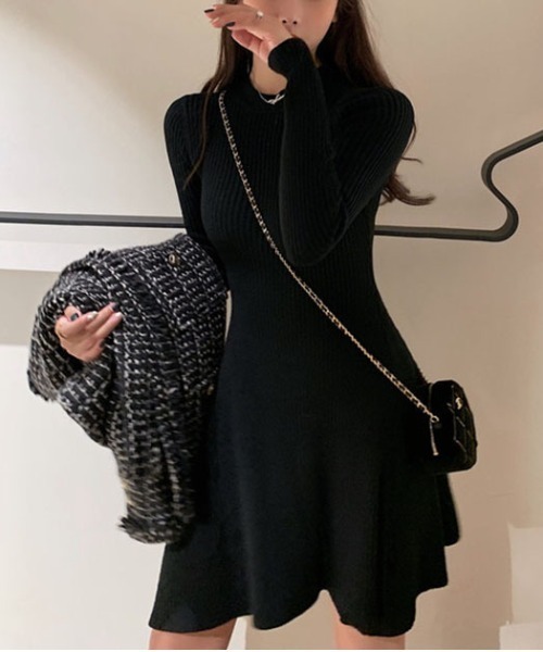 gossip！ロサンゼルス（ゴシップロサンゼルス）の「ニットワンピース（ワンピース・レディース・ブラック/ブラウン/テラコッタ/ベージュ・FREE）」の15枚目の写真