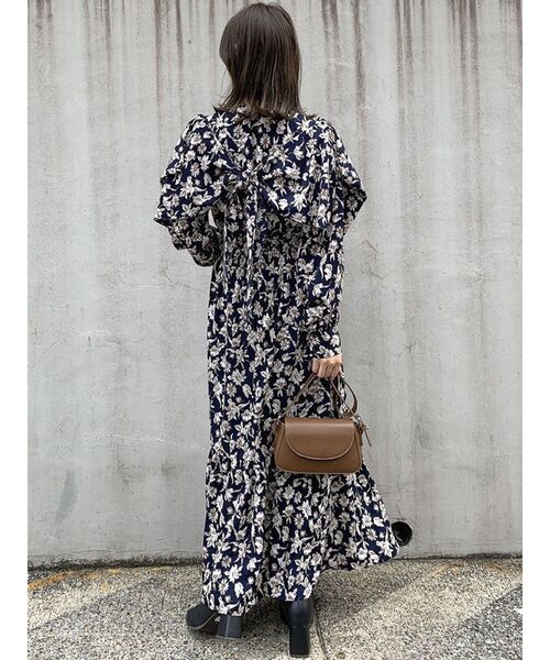 ルネ♡即完売　バックリボンフレアワンピース　34 ルネ♡即完売 バックリボンフレアワンピース 34