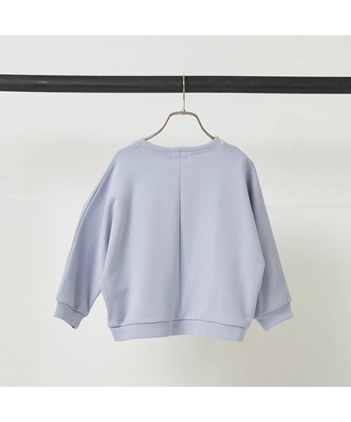 b・ROOM（ビールーム）の「【表コットン毛玉バイバイ】カレッジロゴプリントドルマンスエット（スウェット・キッズ・ベージュ/レンガ/ピンク/ブルーグレー/ネイビー/チャコール・150cm/100cm/130cm/140cm/110cm/120cm）」の18枚目の写真