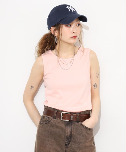 ACE(エース)の「ACE オーガニックコットン フライス タンクトップ デオドラント UV加工(タンクトップ・レディース・ライトピンク/チャコールグレー/ブラウン/ピンク/ライトブルー/グレー/ブラック/ブルーグリーン/ホワイト/カーキ/パープル/オレンジ・LL/M/4L/L/3L/XL)」の11枚目の写真