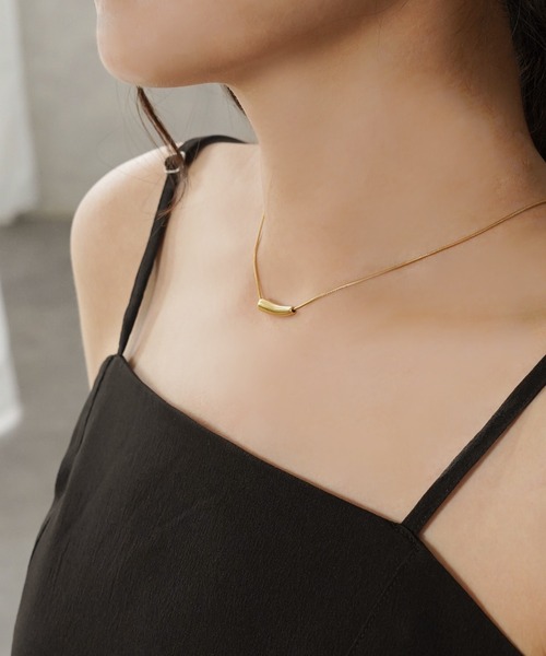 IAMUSE（アイアミューズ）の「【IAMUSE】金属アレルギー対応 ドロップモチーフネックレス S0744（ネックレス・レディース・シルバー/ゴールド・FREE）」の3枚目の写真