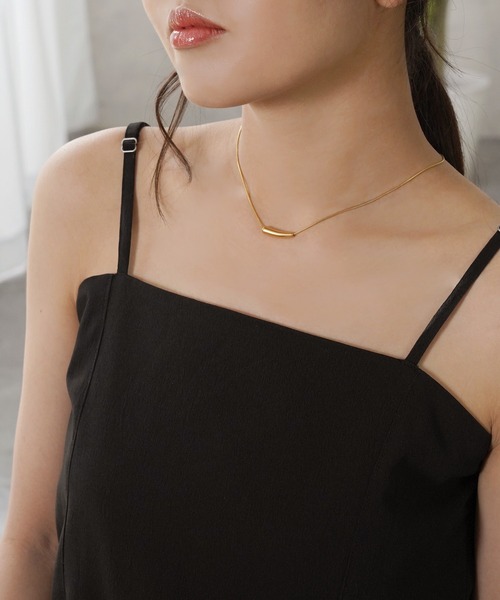 IAMUSE（アイアミューズ）の「【IAMUSE】金属アレルギー対応 ドロップモチーフネックレス S0744（ネックレス・レディース・シルバー/ゴールド・FREE）」の4枚目の写真