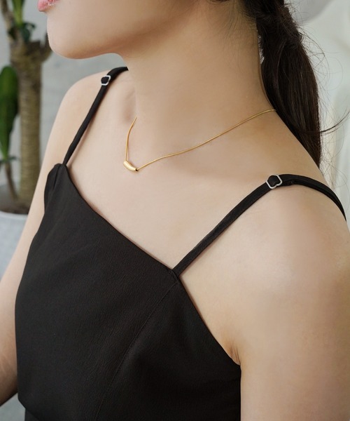 IAMUSE（アイアミューズ）の「【IAMUSE】金属アレルギー対応 ドロップモチーフネックレス S0744（ネックレス・レディース・シルバー/ゴールド・FREE）」の7枚目の写真