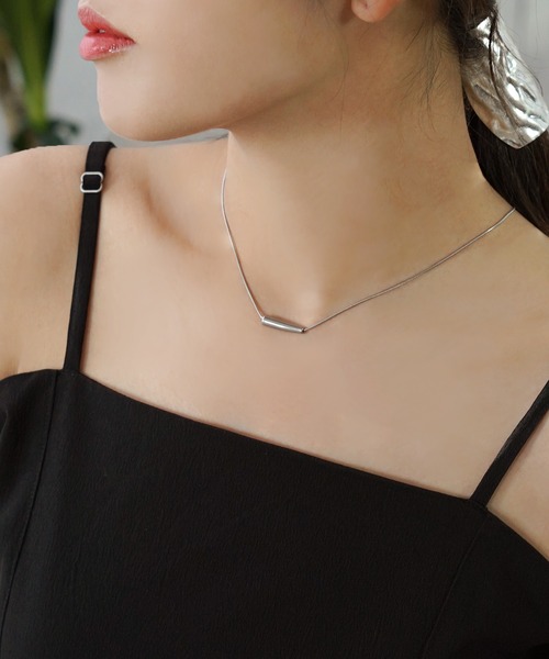 IAMUSE（アイアミューズ）の「【IAMUSE】金属アレルギー対応 ドロップモチーフネックレス S0744（ネックレス・レディース・シルバー/ゴールド・FREE）」の8枚目の写真