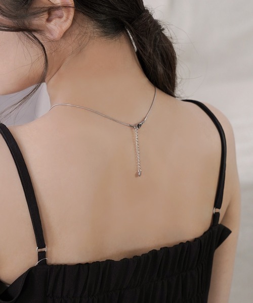 IAMUSE（アイアミューズ）の「【IAMUSE】金属アレルギー対応 ドロップモチーフネックレス S0744（ネックレス・レディース・シルバー/ゴールド・FREE）」の10枚目の写真
