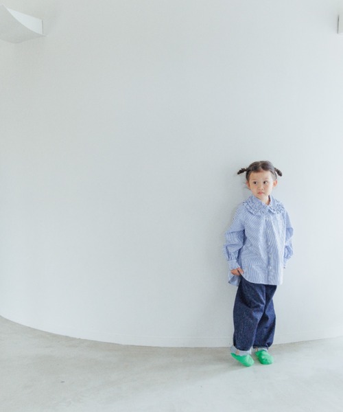 LOWRYS FARM(ローリーズファーム)の「コットンライクフリルブラウス 345150(シャツ/ブラウス・キッズ・ホワイト/レッド/ブルー・110/120/130/140/150)」の5枚目の写真