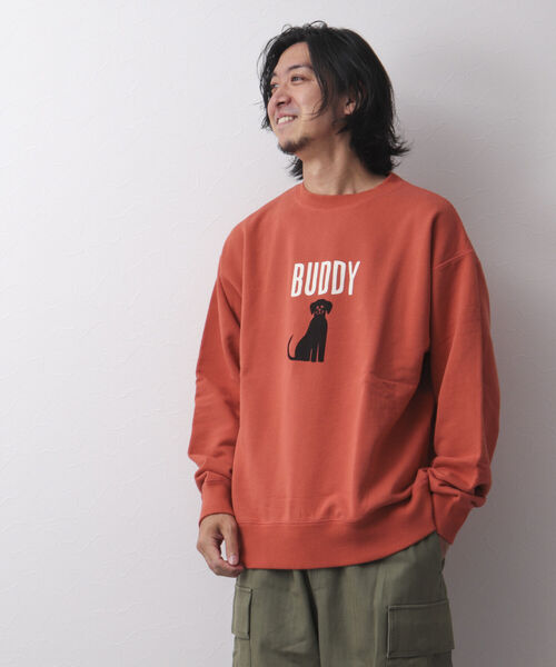 BARNS OUTFITTERS（バーンズアウトフィッターズ）の「【Barns outfitters/バーンズアウトフィッターズ】別注MAX SW CREW “BUDDY” スウェット（スウェット・メンズ・ブラック/グレー/レッド・M/L/XL）」の8枚目の写真