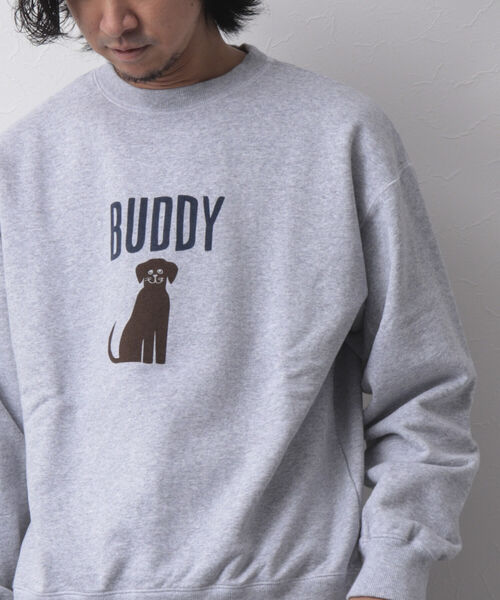 BARNS OUTFITTERS（バーンズアウトフィッターズ）の「【Barns outfitters/バーンズアウトフィッターズ】別注MAX SW CREW “BUDDY” スウェット（スウェット・メンズ・ブラック/グレー/レッド・M/L/XL）」の15枚目の写真