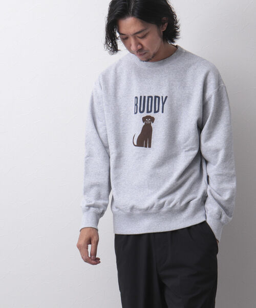 BARNS OUTFITTERS（バーンズアウトフィッターズ）の「【Barns outfitters/バーンズアウトフィッターズ】別注MAX SW CREW “BUDDY” スウェット（スウェット・メンズ・ブラック/グレー/レッド・M/L/XL）」の16枚目の写真