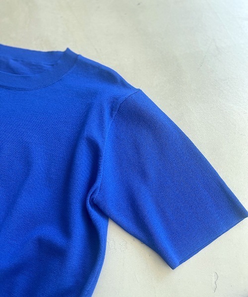 VACANCY（ヴァカンシー）の「アームウォーマー付きハーフスリーブニット（Tシャツ/カットソー・レディース・ホワイト/ブラック/ブルー・FREE）」の21枚目の写真