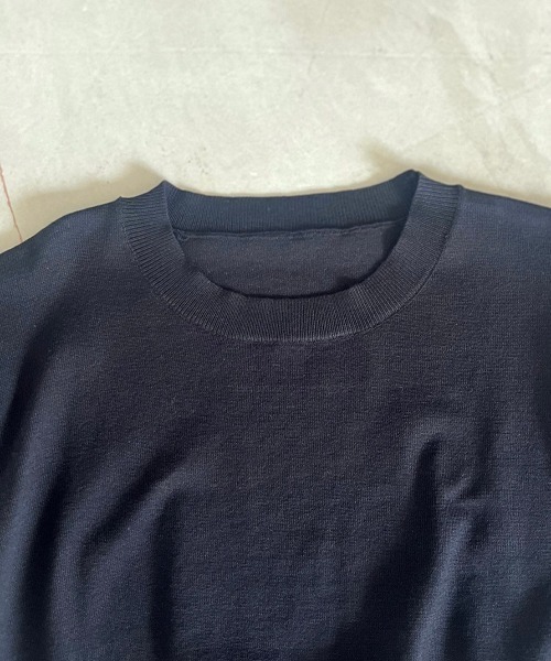 VACANCY（ヴァカンシー）の「アームウォーマー付きハーフスリーブニット（Tシャツ/カットソー・レディース・ホワイト/ブラック/ブルー・FREE）」の5枚目の写真