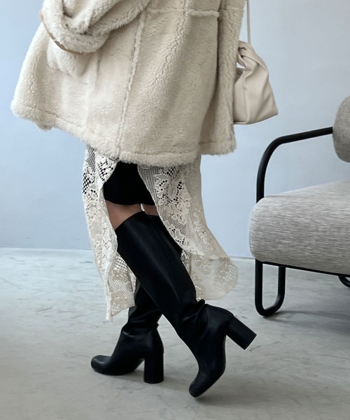 chuclla(チュクラ)の「サークルヒール ロングブーツ chs22a004(ブーツ・レディース・ブラック・38/40/39/37/36)」の9枚目の写真