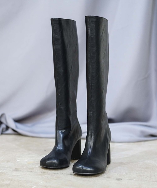 chuclla(チュクラ)の「サークルヒール ロングブーツ chs22a004(ブーツ・レディース・ブラック・38/40/39/37/36)」の2枚目の写真