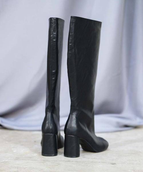 chuclla(チュクラ)の「サークルヒール ロングブーツ chs22a004(ブーツ・レディース・ブラック・38/40/39/37/36)」の4枚目の写真