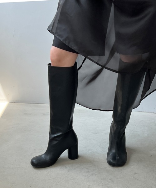 chuclla(チュクラ)の「サークルヒール ロングブーツ chs22a004(ブーツ・レディース・ブラック・38/40/39/37/36)」の7枚目の写真