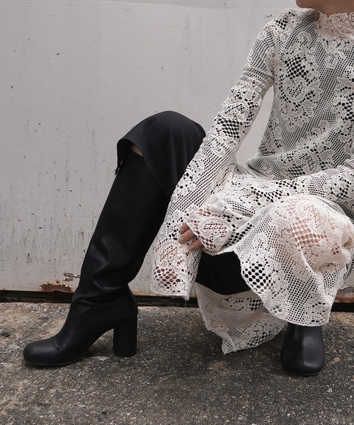 chuclla(チュクラ)の「サークルヒール ロングブーツ chs22a004(ブーツ・レディース・ブラック・38/40/39/37/36)」の17枚目の写真