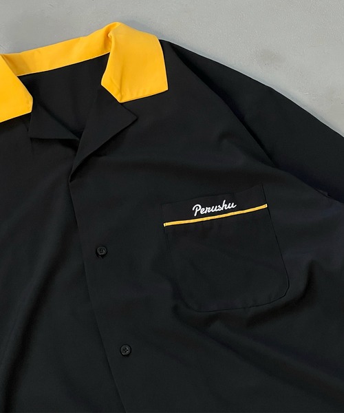 セール】【2th】襟配色ボーリングシャツ（シャツ/ブラウス）｜Perushu