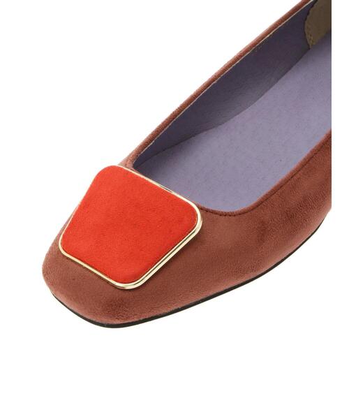 Te chichi（テチチ）の「スクエアパーツフラットシューズ（パンプス・レディース・ブラック/ブラウン/オレンジ・38/37）」の11枚目の写真