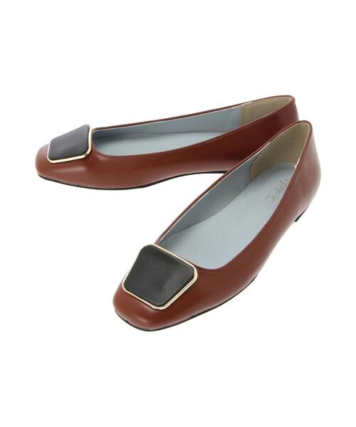 Te chichi（テチチ）の「スクエアパーツフラットシューズ（パンプス・レディース・ブラック/ブラウン/オレンジ・38/37）」の14枚目の写真