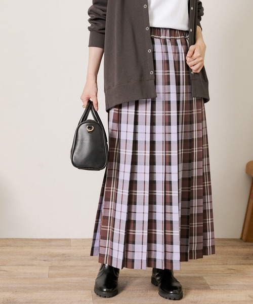 URBAN RESEARCH Sonny Label（アーバンリサーチサニーレーベル）の「チェックプリーツイージースカート3（スカート・レディース・オレンジ系その他/ブルー系その他/パープル系その他・FREE）」の14枚目の写真
