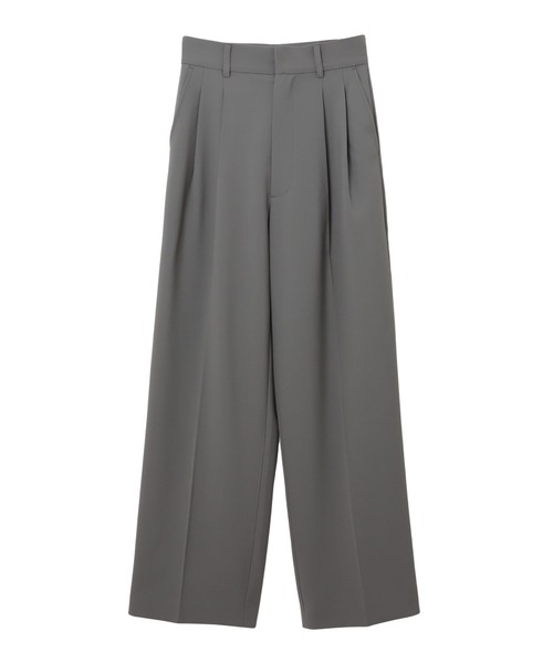 andme（アンドミー）の「とろみハイウエスト2タックワイドパンツ（スラックス・レディース・ブラック/アイボリー/グレー/ダークベージュ/スモークピンク/ネイビー/ブラウン/グレイッシュベージュ/パープル・M/L）」の12枚目の写真