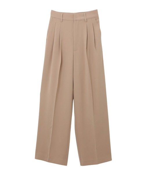 andme（アンドミー）の「とろみハイウエスト2タックワイドパンツ（スラックス・レディース・ブラック/アイボリー/グレー/ダークベージュ/スモークピンク/ネイビー/ブラウン/グレイッシュベージュ/パープル・M/L）」の15枚目の写真