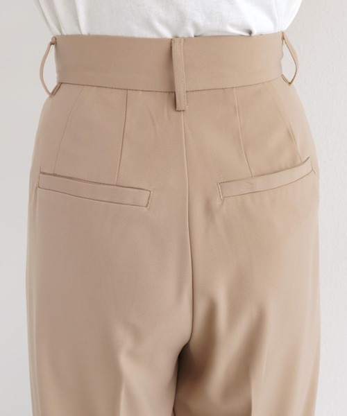 andme（アンドミー）の「とろみハイウエスト2タックワイドパンツ（スラックス・レディース・ブラック/アイボリー/グレー/ダークベージュ/スモークピンク/ネイビー/ブラウン/グレイッシュベージュ/パープル・M/L）」の17枚目の写真