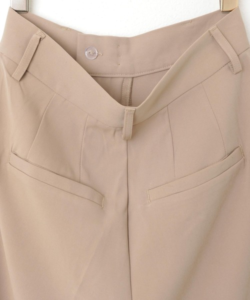 andme（アンドミー）の「とろみハイウエスト2タックワイドパンツ（スラックス・レディース・ブラック/アイボリー/グレー/ダークベージュ/スモークピンク/ネイビー/ブラウン/グレイッシュベージュ/パープル・M/L）」の20枚目の写真