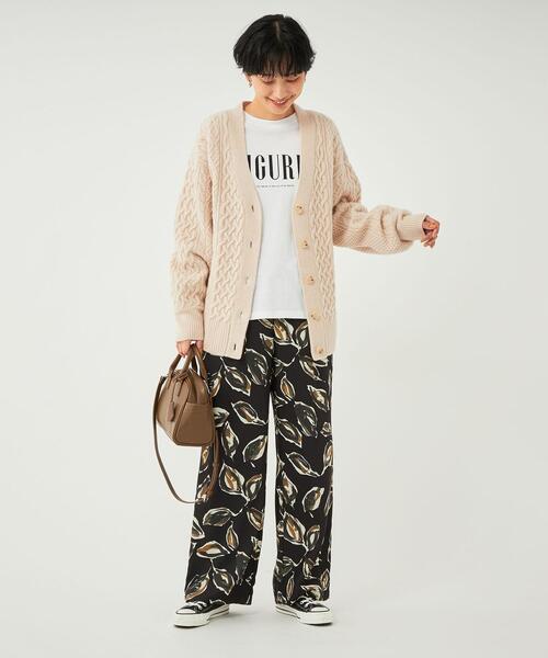 green label relaxing（グリーンレーベルリラクシング）の「［ size SHORT あり ］HAMILTON ハミルトン アラン Vネック ニット カーディガン（カーディガン/ボレロ・レディース・パープル/ネイビー/ナチュラル/ケリー・FREE/SHORT）」の18枚目の写真