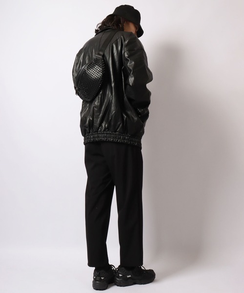 BLACK JACKALL CROWN(ブラックジャッカルクラウン)の「BLACK JACKALL CROWN スタッズ デコレーション ボディバッグ ミニショルダーバッグ(ボディバッグ/ウエストポーチ・メンズ・ブラック・FREE)」の12枚目の写真