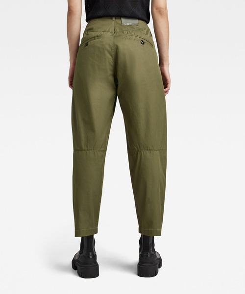 G-STAR(ジースター)の「PLEATED HIGH WAIST CHINO/ハイウエストチノ(チノパンツ・レディース・ブラック系その他/ダークオリーブ・27inch/26inch/25inch/24inch)」の9枚目の写真