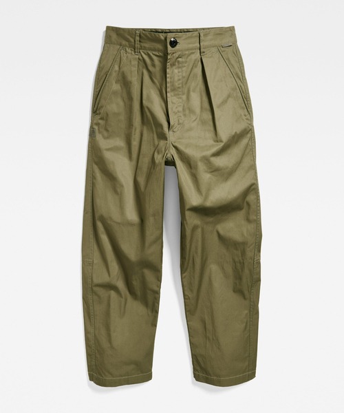 G-STAR(ジースター)の「PLEATED HIGH WAIST CHINO/ハイウエストチノ(チノパンツ・レディース・ブラック系その他/ダークオリーブ・27inch/26inch/25inch/24inch)」の12枚目の写真