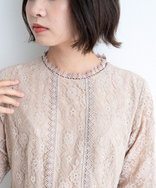 SweetMommy（スウィートマミー）の「総レース オケージョンワンピース（マタニティウェア/グッズ・レディース・ブラック/ベージュ・M/L）」の8枚目の写真