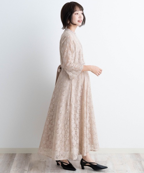 SweetMommy（スウィートマミー）の「総レース オケージョンワンピース（マタニティウェア/グッズ・レディース・ブラック/ベージュ・M/L）」の15枚目の写真