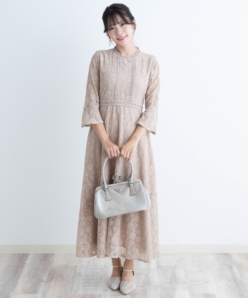 SweetMommy（スウィートマミー）の「総レース オケージョンワンピース（マタニティウェア/グッズ・レディース・ブラック/ベージュ・M/L）」の19枚目の写真