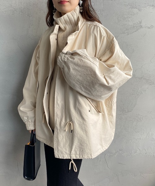 JEANS FACTORY Clothes（ジーンズファクトリークローズ）の「【men's FUDGE 3月号掲載】[Jeans Factory Clothes/ジーンズファクトリークローズ] 3IN1 ショートM-65ミリタリージャケット（ミリタリージャケット・レディース・オフホワイト/ブラック/オリーブ・S/M/L）」の16枚目の写真