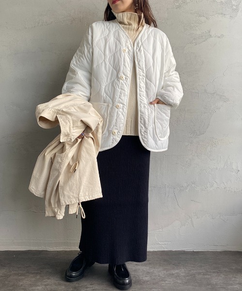 JEANS FACTORY Clothes（ジーンズファクトリークローズ）の「【men's FUDGE 3月号掲載】[Jeans Factory Clothes/ジーンズファクトリークローズ] 3IN1 ショートM-65ミリタリージャケット（ミリタリージャケット・レディース・オフホワイト/ブラック/オリーブ・S/M/L）」の5枚目の写真