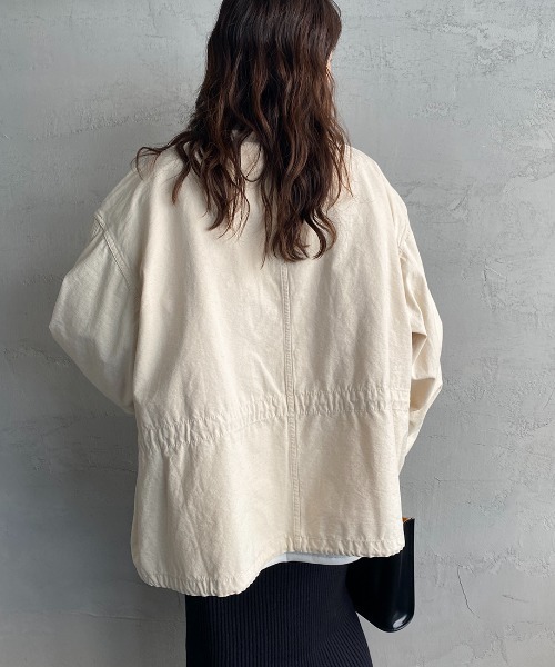JEANS FACTORY Clothes（ジーンズファクトリークローズ）の「【men's FUDGE 3月号掲載】[Jeans Factory Clothes/ジーンズファクトリークローズ] 3IN1 ショートM-65ミリタリージャケット（ミリタリージャケット・レディース・オフホワイト/ブラック/オリーブ・S/M/L）」の18枚目の写真
