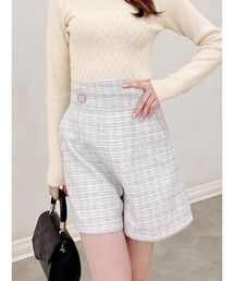 RESEXXY | ツイードデザインハイウエストパンツ【セットアップ着用可能】(その他パンツ)